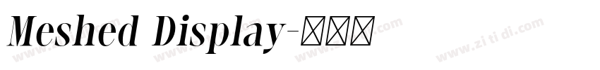 Meshed Display字体转换